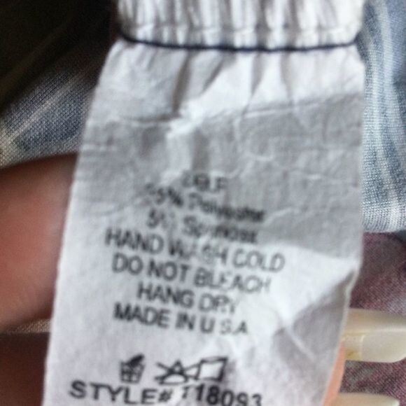 White Birch Tie‎ Front High Low Navy Floral Short Sleeve Tee size Med - Picture 8 of 10